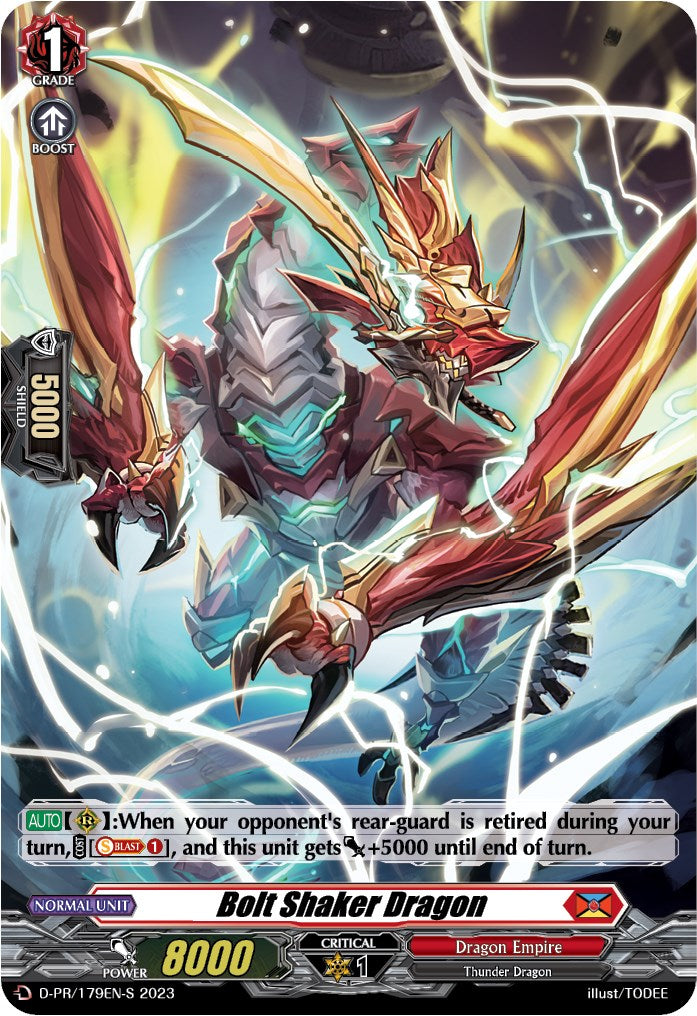 Image of Bolt Shaker Dragon (Foil) (D-PR/179EN-S) [D Promo Cards]