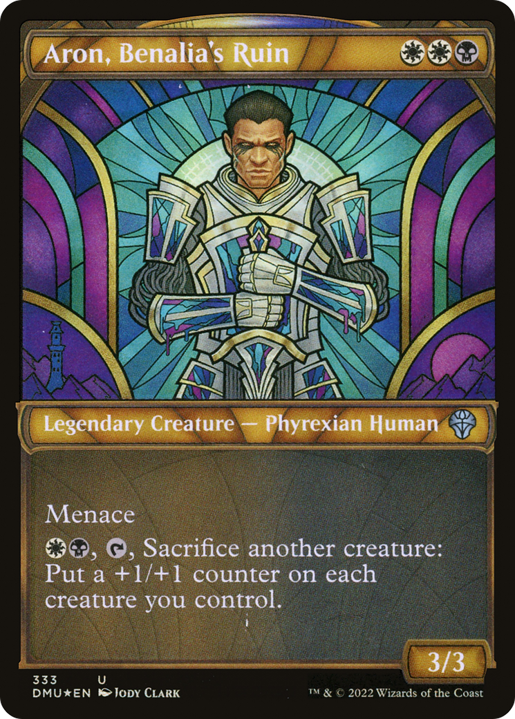 Image of Aron, Benalia's Ruin (Showcase Textured) [Dominaria United]