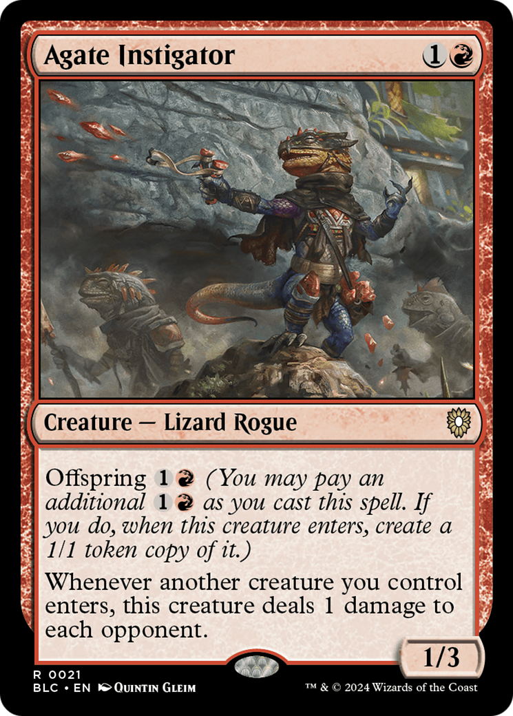Image of Agate Instigator [Bloomburrow Commander]