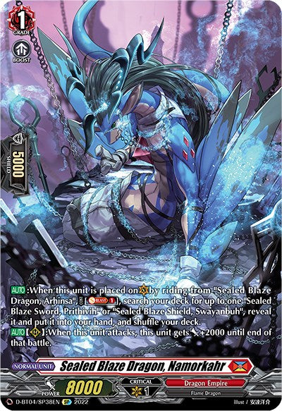 Image of Sealed Blaze Dragon, Namorkahr (D-BT04/SP38EN) [Awakening of Chakrabarthi]