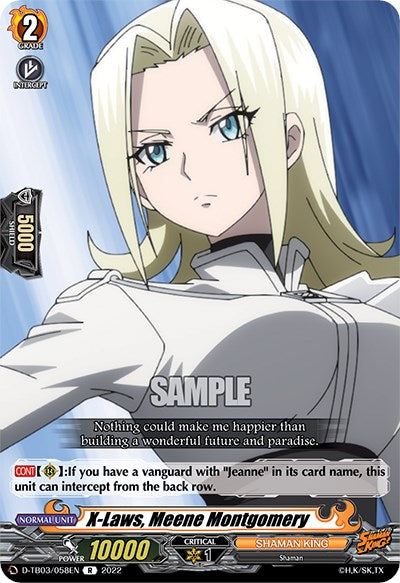 Image of X-Laws, Meene Montgomery (D-TB03/058EN) [Shaman King]