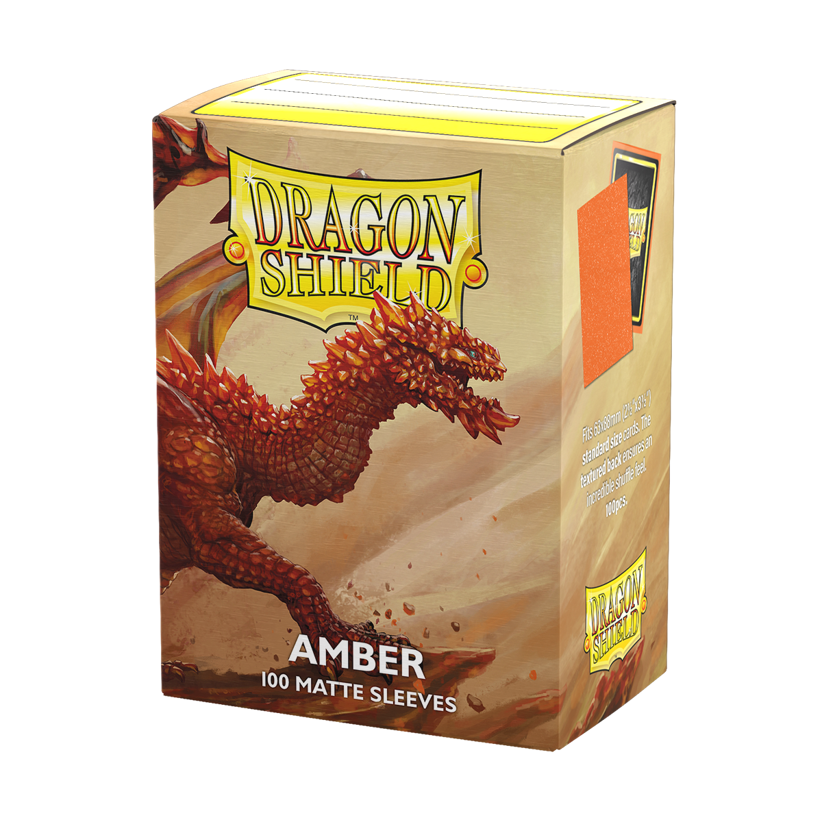 Image of Amber Matte Sleeves Dragon Shield (STANDARD)