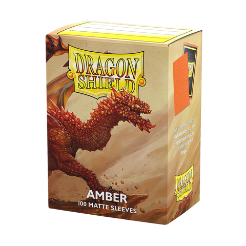 Amber Matte Sleeves Dragon Shield (STANDARD)