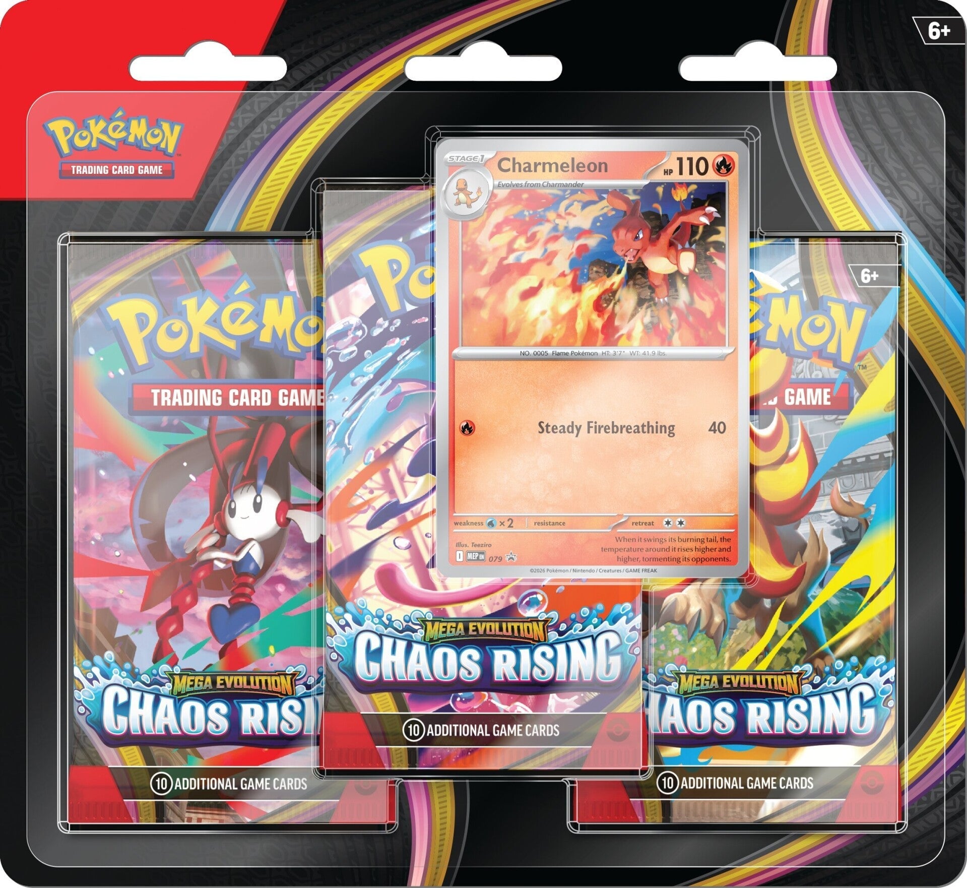 Image of Mega Evolution - (ME04) Chaos Rising 3 Pack Blister (ENGLISH)