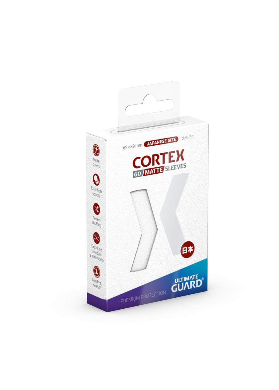 Image of White JAPANESE Size Card Sleeves - Ultimate Guard CORTEX [60 ct]
