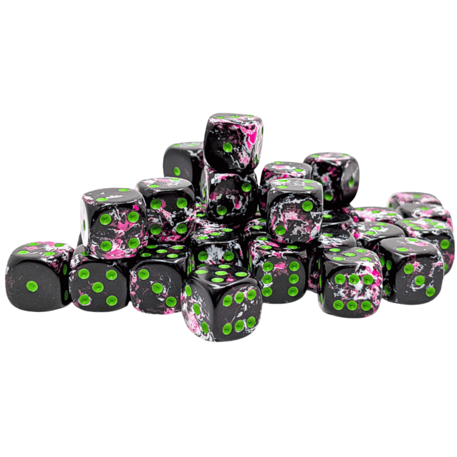 Image of Chessex - Paintball/Green - 36D6 Dice