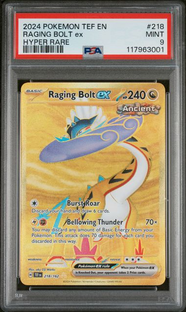 Image of Raging Bolt ex (Scarlet & Violet: Temporal Forces) 218/162 PSA 9