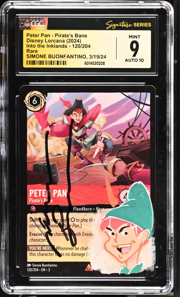 Image of Disney Lorcana – Peter Pan #120/204 – CGC 9 / Autograph 10