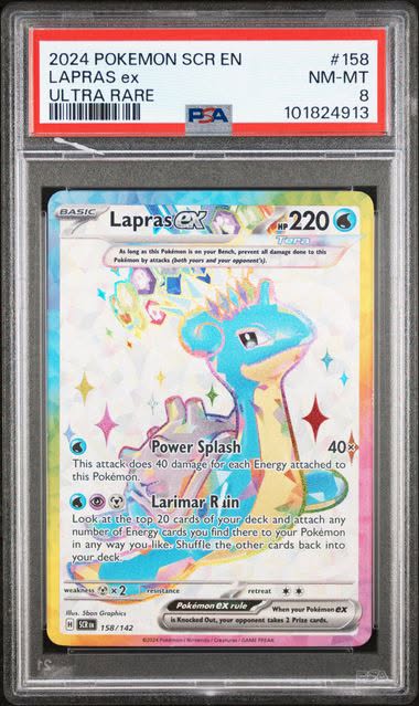Image of LAPRAS EX STELLAR CROWN ULTRA RARE #158 PSA 8