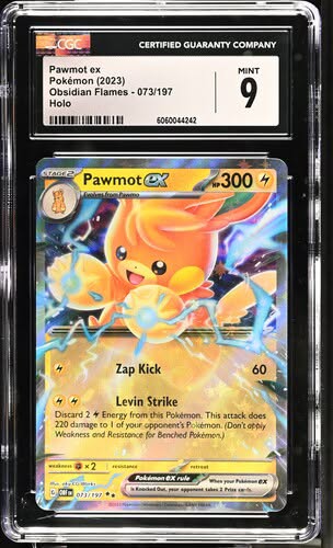 Image of Pawmot ex 073/197 Obsidian Flames CGC 9 Holo