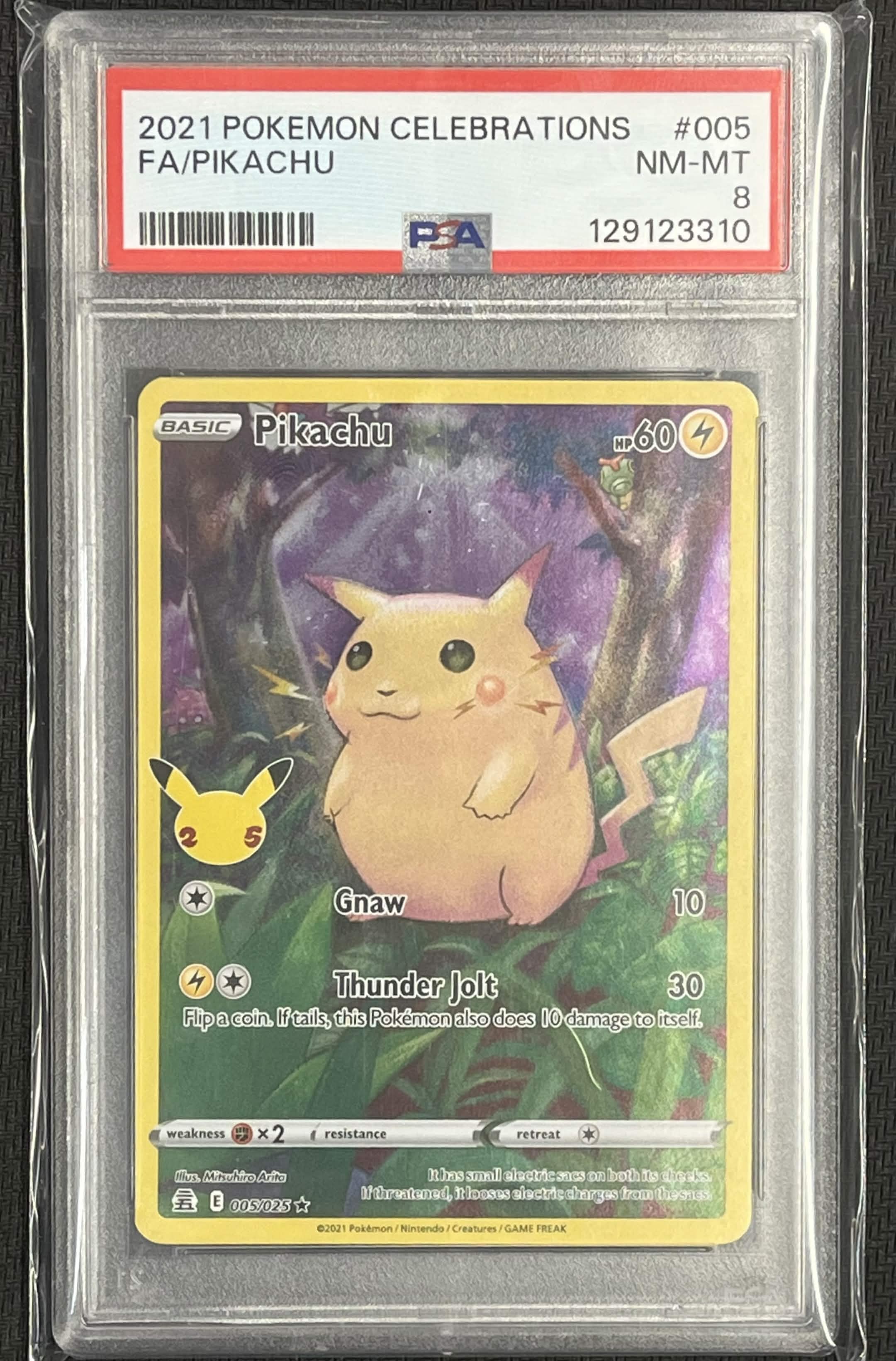 Image of Pikachu Celebrations 005/025 PSA 8