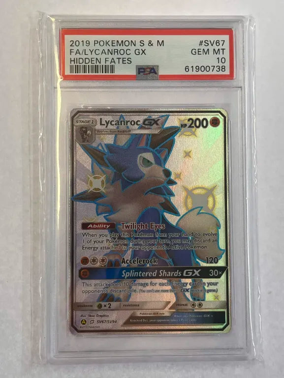 Image of LYCANROC GX (HIDDEN FATES) SV67/SV94 PSA 10