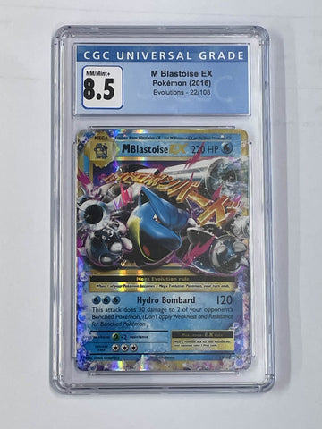 M Blastoise EX - CGC 8.5 (Near Mint+) – #22/108 – XY Evolutions
