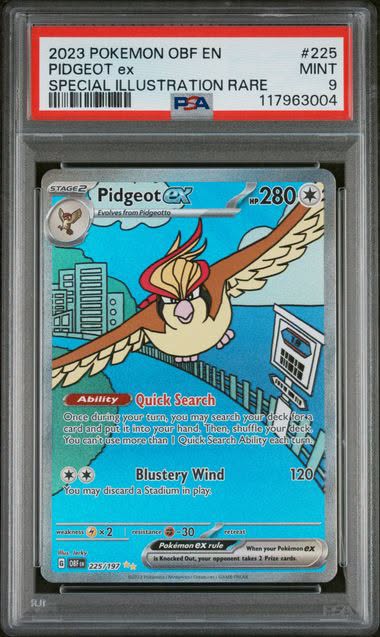 Image of Pigeot EX Obsidian Flames Special Illustration 225/197 PSA 9