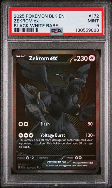 Image of Zekrom ex (Scarlet & Violet: Black Bolt) 172/086 PSA 9