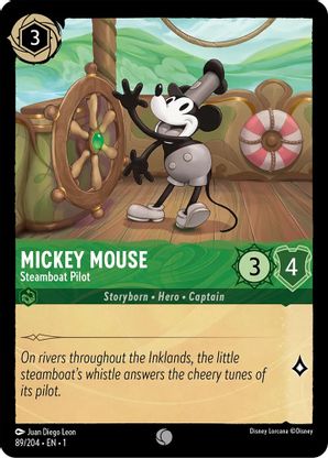 Mickey Mouse (Steamboat Pilot) - 89/204 - Common