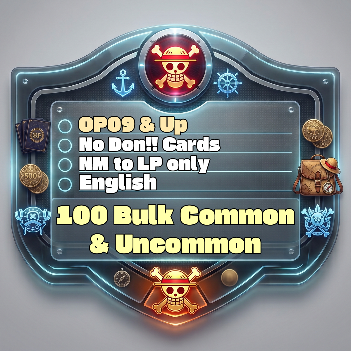 Image of OP - Bulk 100 Common & Uncommon - NM/LP - English (OP09 & Up)