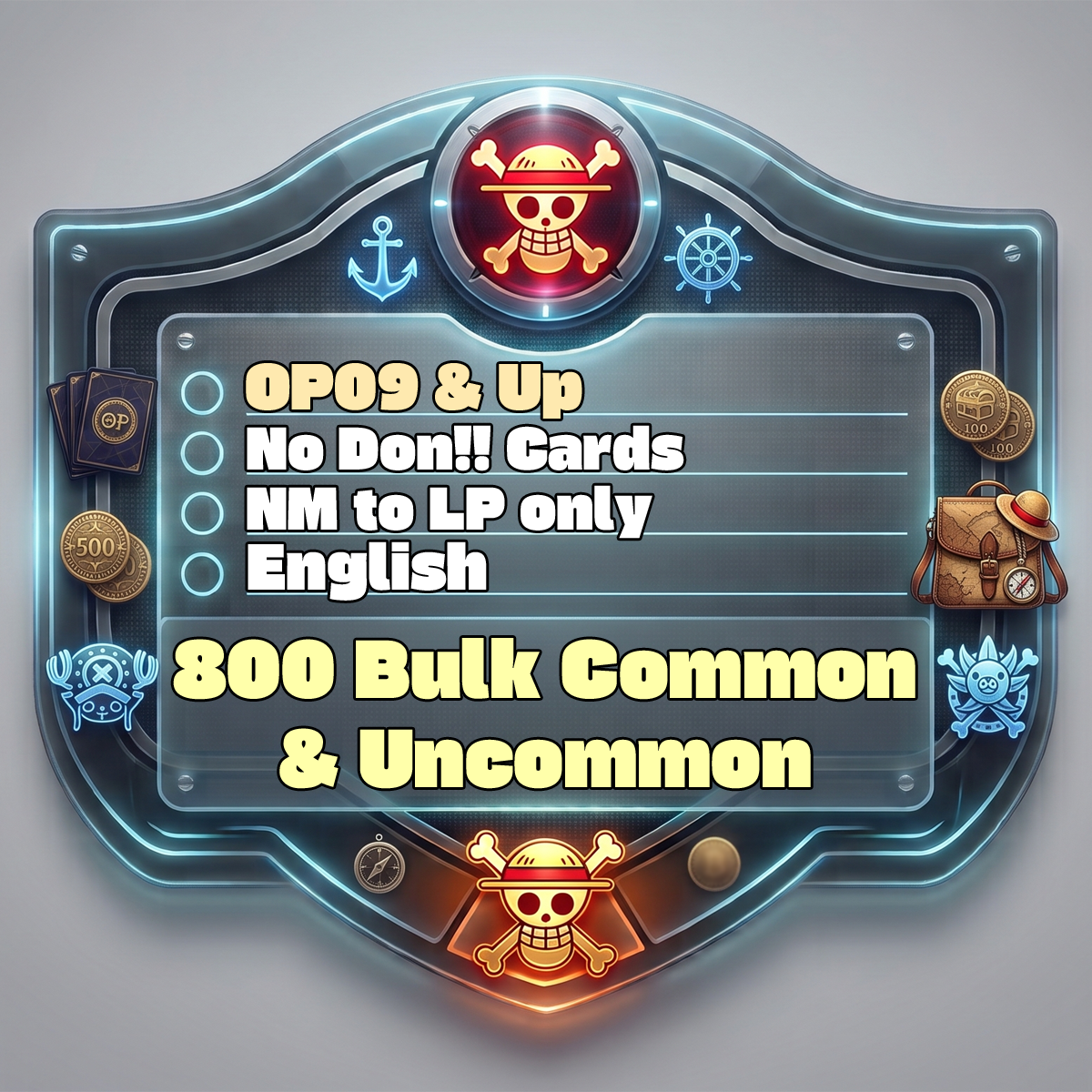 Image of OP - Bulk 800 Common & Uncommon - NM/LP - English (OP09 & Up)