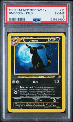 Umbreon (Neo Discovery Unlimited) 13/75 PSA 6