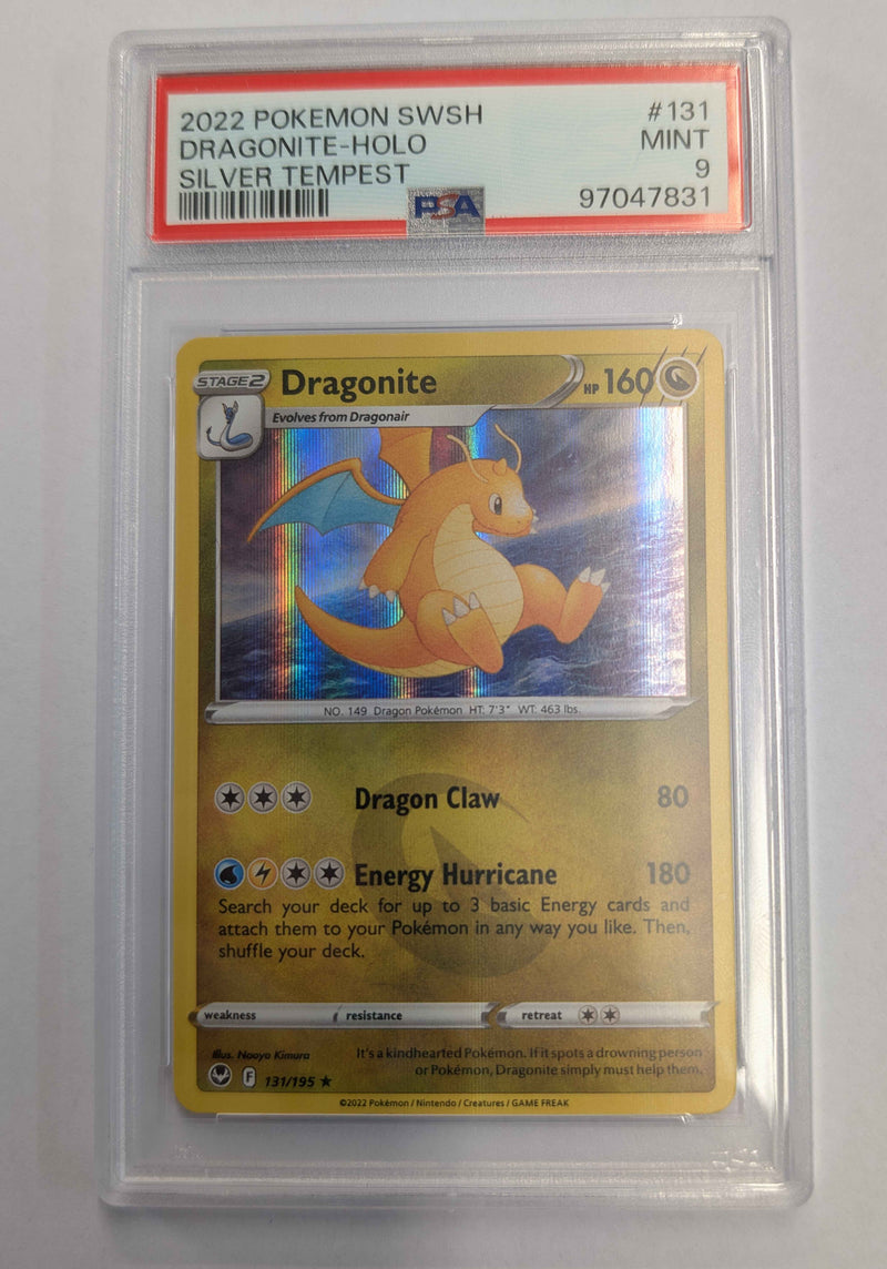 Dragonite (Silver Tempest Holo) No.131 PSA 9
