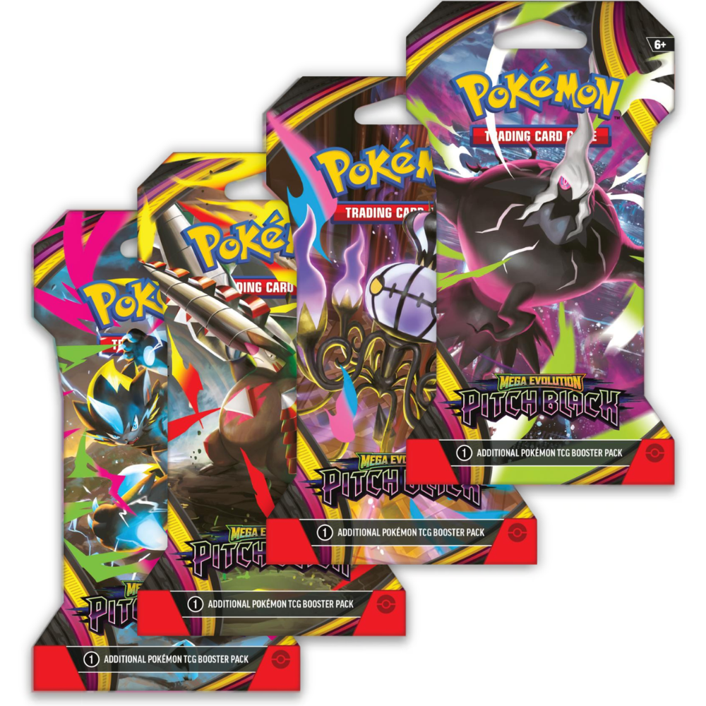 Image of Mega Evolution - Pitch Black - (ME05) - Sleeved Booster Pack (PRE-ORDER)