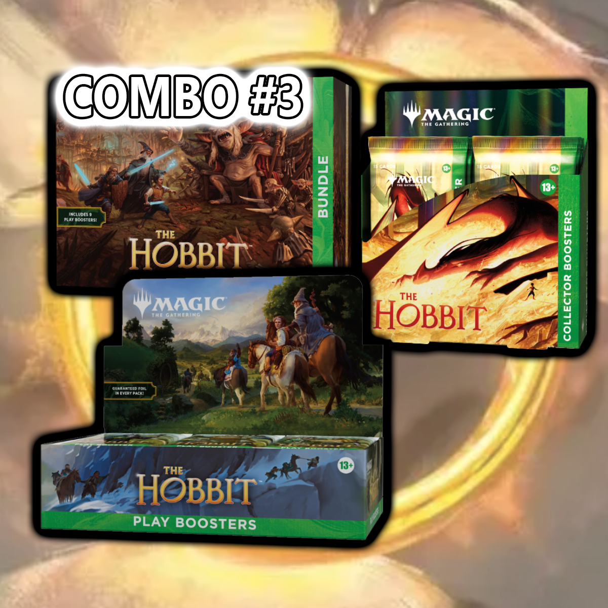 Image of MTG - UNIVERSES BEYOND : THE HOBBIT - COMBO #3 - COLLECTOR BOOSTER, PLAY BOOSTER & BUNDLE (PRE-ORDER)