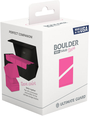 ULIMATE GUARD DECK BOX BOULDER 100+ NEON PINK