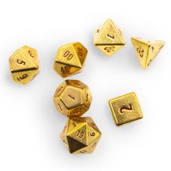 Image of D&D HEAVY METAL 7 SET OF DICE 50th ANNIVERSARY