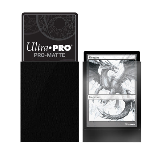 Image of Black Matte Non-Glare Ultra Pro Standard Sleeves [50 ct]