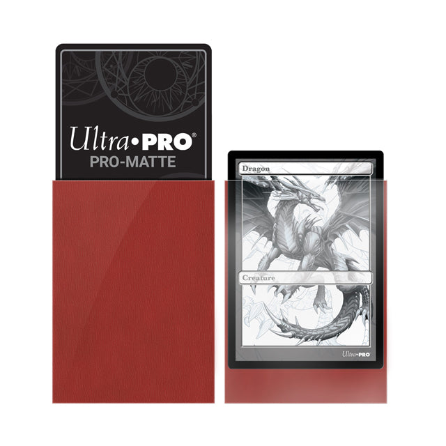 Image of Red Matte Non-Glare Ultra Pro Standard Sleeves [50 ct]