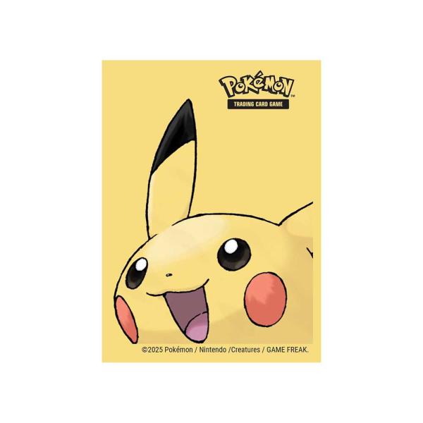 Image of Pikachu face Card Sleeves - Pokemon  [65 ct]