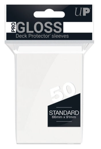 Image of Powder White Gloss Ultra Pro Standard Sleeves [50 ct]