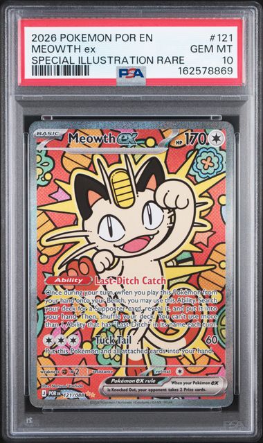 Image of Meowth Ex 121/088 - Perfect  Order PSA 10
