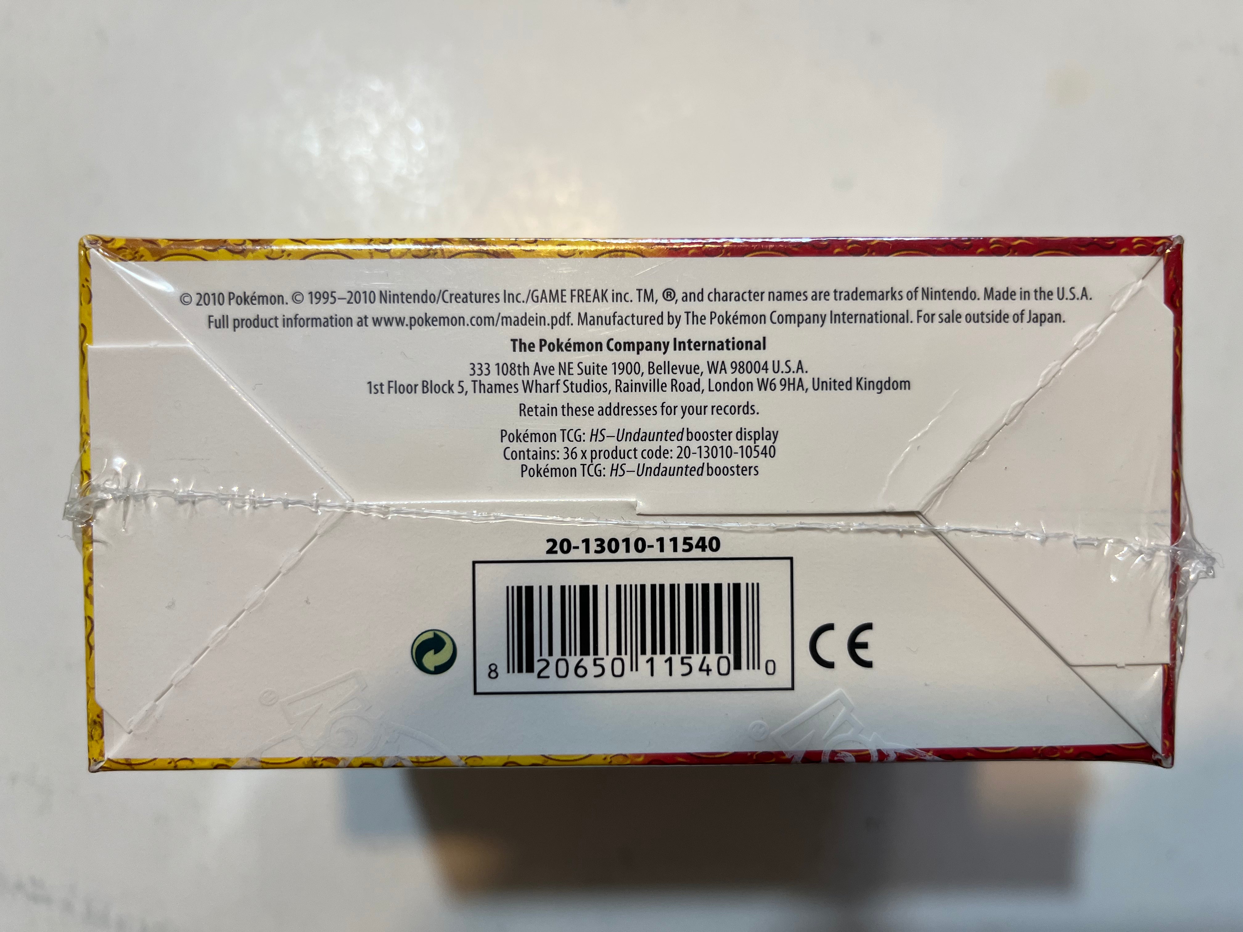 Image of Undaunted Booster Box (HeartGold SoulSilver)