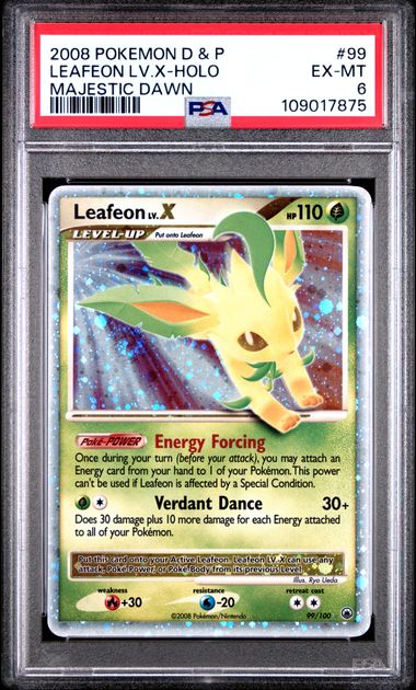 Image of Leafeon LV.X (Diamond & Pearl: Majestic Dawn) 99/100 PSA 6