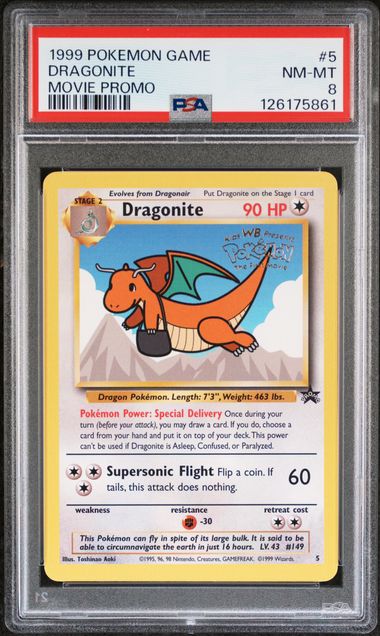 Dragonite (Wizards of the Coast: Black Star Promos) 5 PSA 8