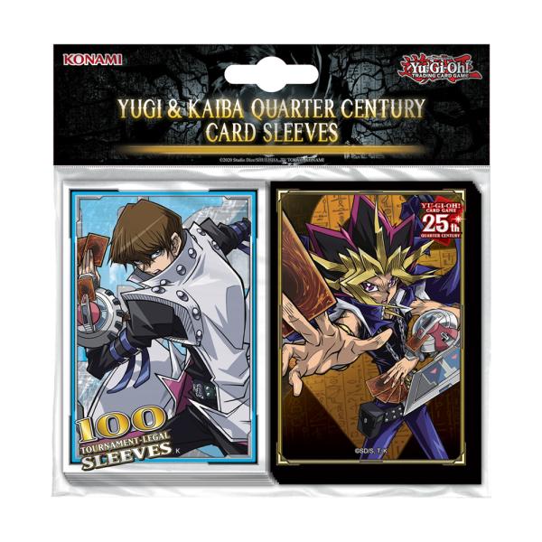 Image of QUARTER CENTURY YUGI & KAIBA SLEEVES [100 pack]