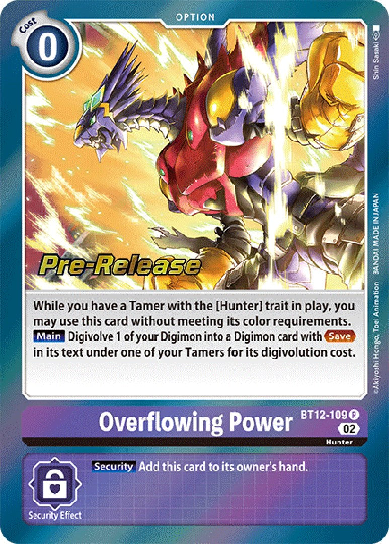 Image of Overflowing Power [BT12-109] [Across Time Pre-Release Cards]