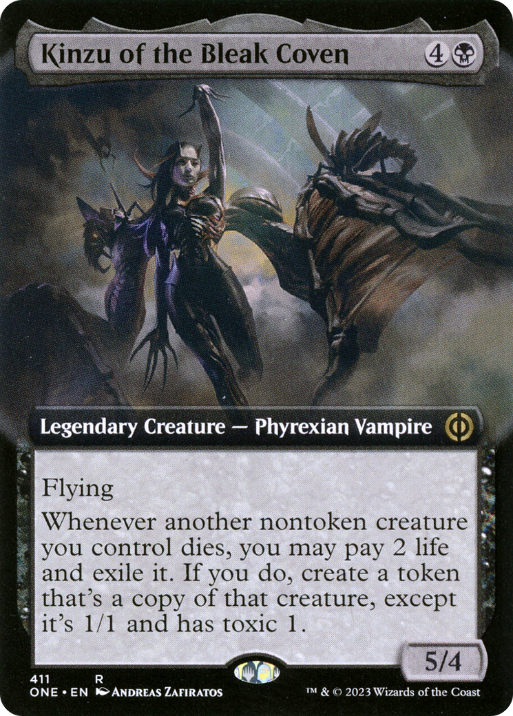 Image of Kinzu of the Bleak Coven (Extended Art) [Phyrexia: All Will Be One]