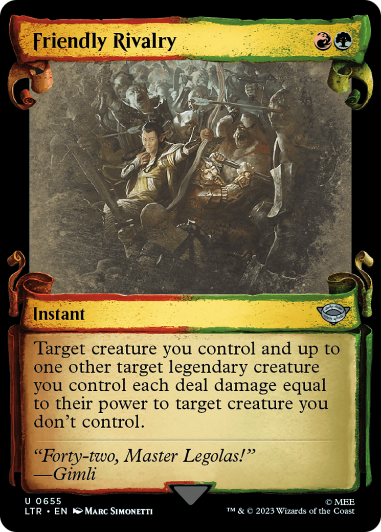 Image of Friendly Rivalry [The Lord of the Rings: Tales of Middle-Earth Showcase Scrolls]