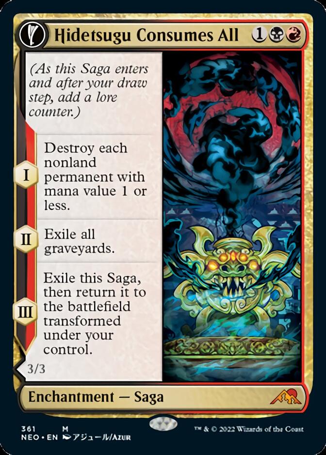 Image of Hidetsugu Consumes All // Vessel of the All-Consuming (Showcase Soft Glow) [Kamigawa: Neon Dynasty]