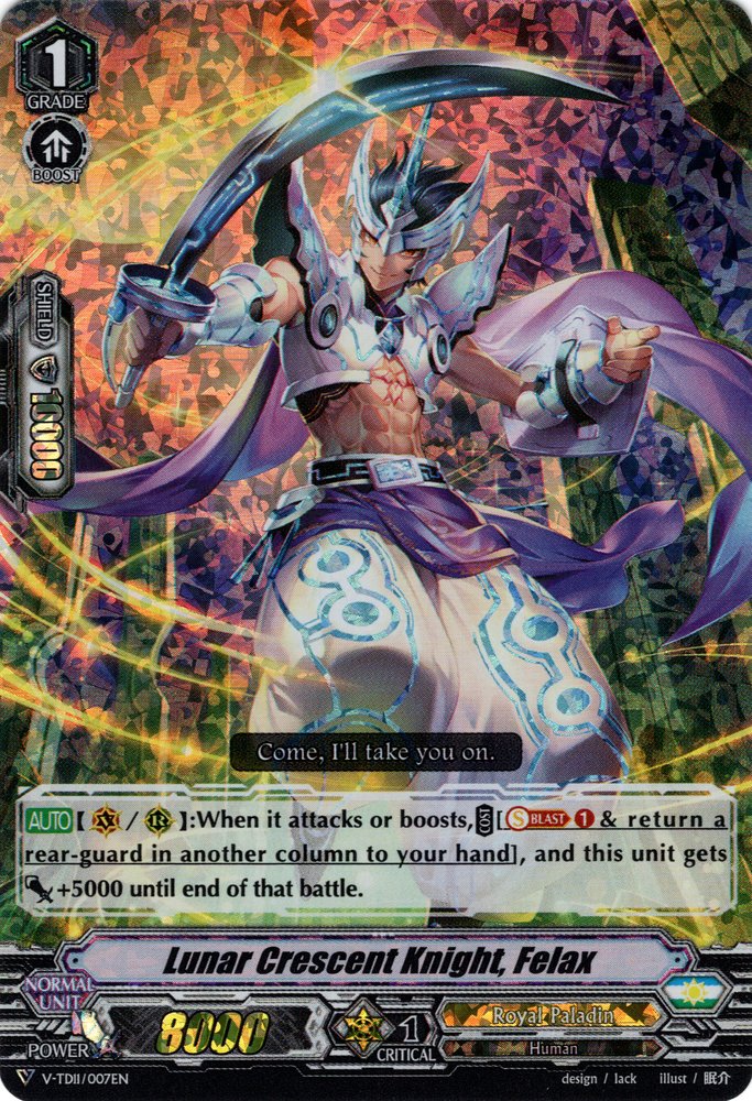 Image of Lunar Crescent Knight, Felax (Parallel Foil) (V-TD11/007EN) [Altmile]