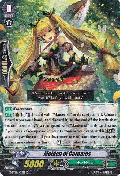 Image of Maiden of Corantos (G-BT12/101EN) [Dragon King's Awakening]