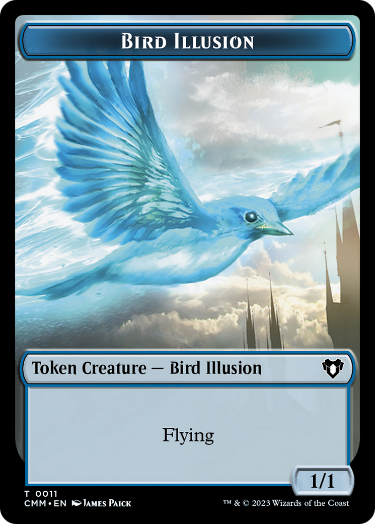 Image of Bird Illusion Token [Commander Masters Tokens]