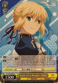 Image of Style of a Knight, Saber (FS/S34-E001 RR) [Fate/Stay Night [Unlimited Blade Works]]