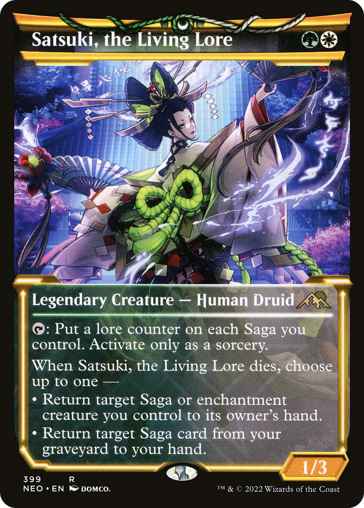 Image of Satsuki, the Living Lore (Showcase Soft Glow) [Kamigawa: Neon Dynasty]