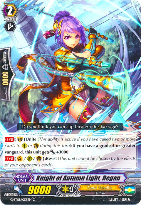 Image of Knight of Autumn Light, Regan (G-BT08/053EN) [Absolute Judgment]