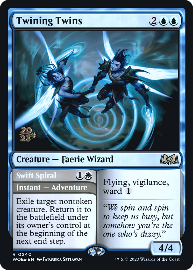 Image of Twining Twins // Swift Spiral [Wilds of Eldraine Prerelease Promos]