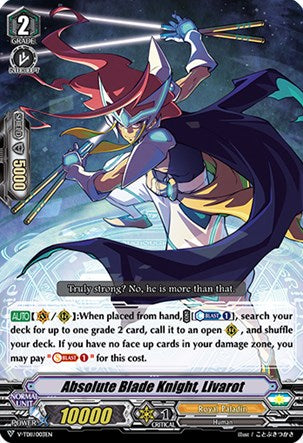 Image of Absolute Blade Knight, Livarot (Parallel Foil) (V-TD11/003EN) [Altmile]