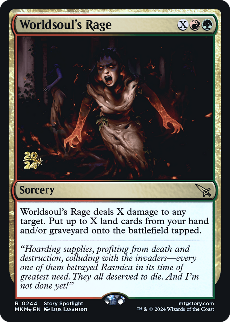 Image of Worldsoul's Rage [Murders at Karlov Manor Prerelease Promos]